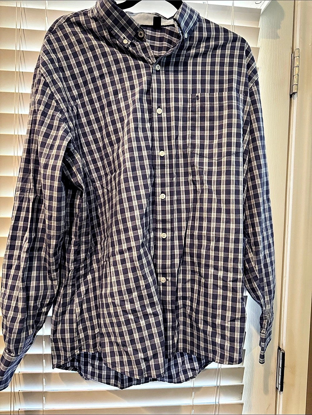 IZOD Men's Plaid Cotton Button Down XL Like New